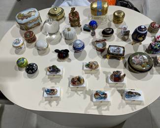 Large Collection of Limoges Trinket Boxes