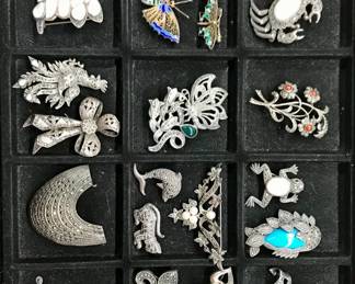 Sterling and marcasite jewelry