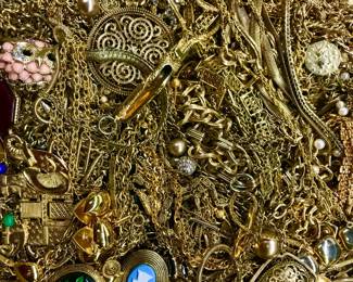 Some of the costume jewelry...hundreds more pieces not pictured!