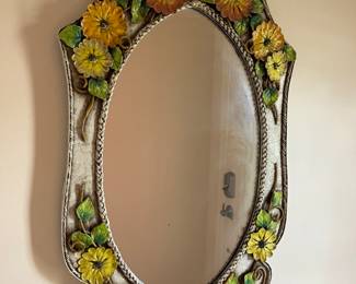 Flower border mirror