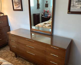 The Tableau Collection by Kent Coffey - 9-Drawer Dresser with attached Mirror