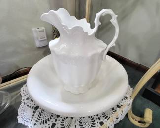 Old pitcher and bowl