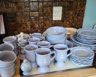 Cornflower blue dishes