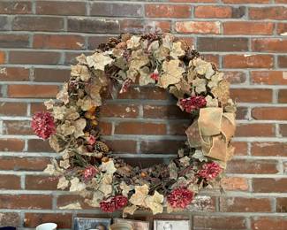 Large decorative wreath makes great centerpiece on your front door or above the fireplace.