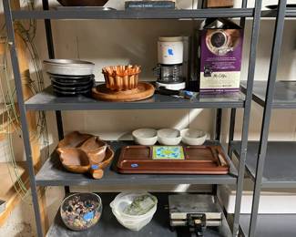 A variety of kitchen tools, accessories, decor, and serving pieces.