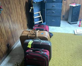 1950's Era travel trunk and luggage