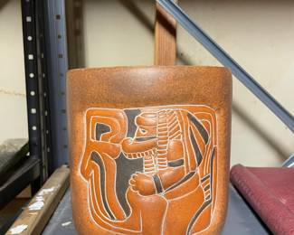 Southwest style large width vase