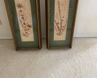 Botanical print set. Perfect addition to small space like a 1/2 bathroom or laundry room.