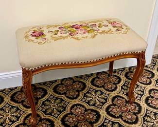 Lovely Needlepoint Bench