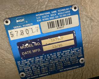 Double Double Bonus Poker Casino Slot Machine - International Game Tech- Model - IA79CF