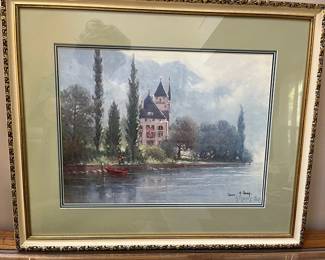 2 Lake Chateau Lithograph G Harvey Weems Gallery