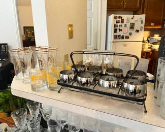 Vitreon Queens Silver Fade Roly Poly Glasses in Tray