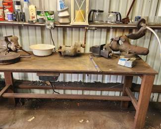 work bench and Wilton vises
