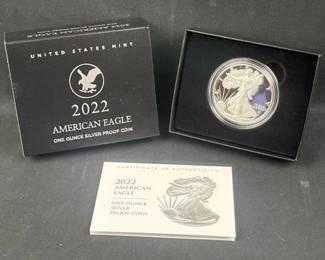 2022 Proof American Silver Eagle 1oz .999 in Box