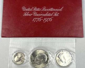 1976 Silver 3pc Set w/ Ike, Half, Quarter Etc.