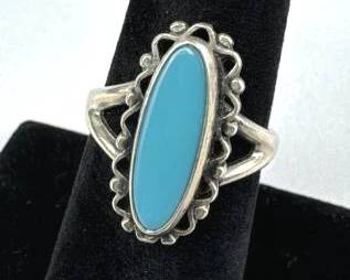 925 Silver Oval Turquoise Ring