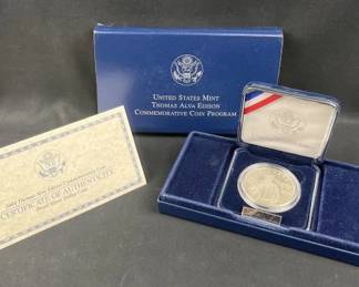 2004 Proof Silver Dollar, Thomas Edison Comm.