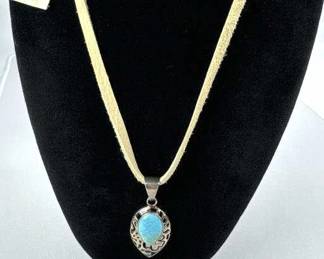 925 Silver Barse Turq. Necklace & Earrings