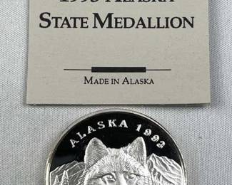 1993 Silver Alaska Wolf w/ Certificate (Scarce)