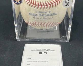 Yanier Diaz Game Used Ball Hit on 6/26/24