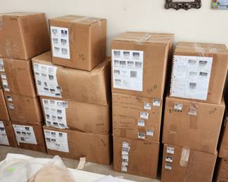 we have unopened boxes of Fostoria, Please do not open. For lack of display areas, we left them boxed.