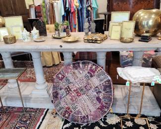 large console table with columns