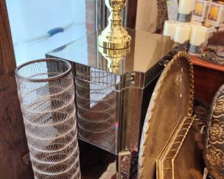 mirorred glass file cabinets