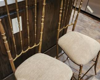 brass chairs