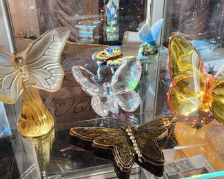 Lalique, Swarovski and Baccarat Butterflies, and Jay Strongwater!