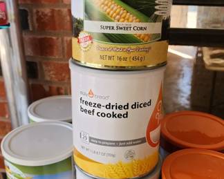 freeze dried containers of food, 20 to 30 year shelf life