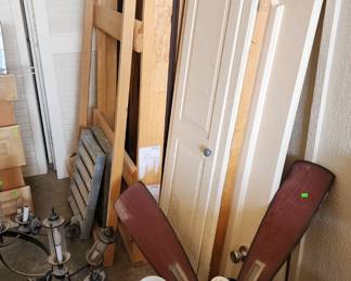 lighting fixtures, fan, doors