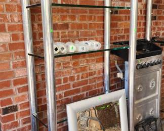 nice chrome shelving unit