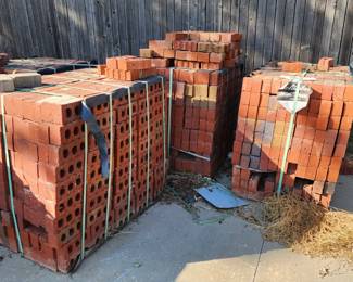 bricks for sale, minus one pallet for the homeowner