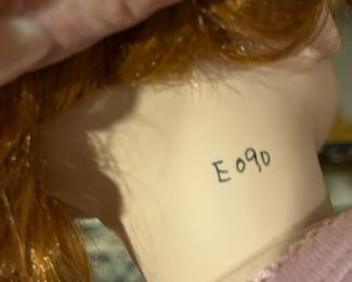 Red head doll markings