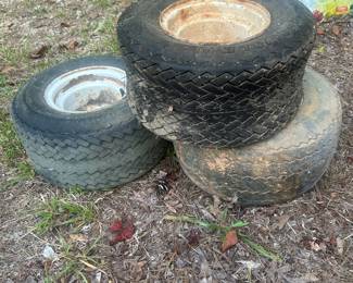 Dock ramp tires and golf cart spare tire