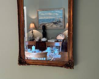 Heavy gold leaf mirror