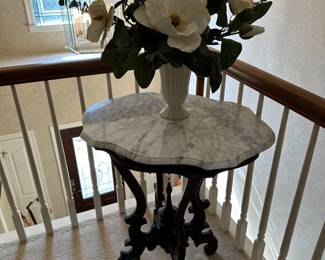 Marble top Victorian mahogany table
