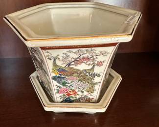Asian and Chinoiserie  flower pot