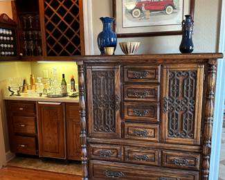 Mid-century Mediterranean style chest of drawers