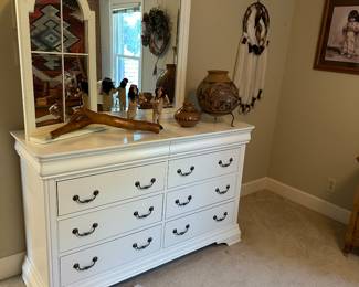white bedroom furniture full size, dresser, nightstand 