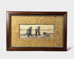Vincent Van Gogh "The Potato Harvest" Framed Print