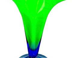 Fine Blenko Art Glass signed Fan Vase