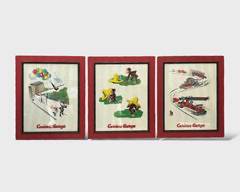 Lot of 3 Curious George Framed Prints