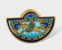 Frey Wille Gold Toned Enamel Necklace Pendant
0