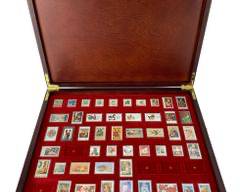 Very Nice Treasury of US Christmas Stamps In PCS Stamps and Coins Commemorative Wooden Box
