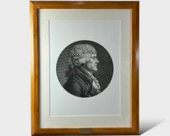 Side Portrait of Thomas Jefferson Presented to The Robert Smith Thomas Jefferson Foundation Framed Print