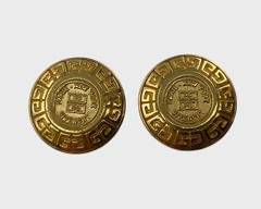 Givenchy Gold Toned Costume Pierced Round Earrings