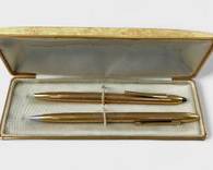 Vintage Reditip 14K Gold Plated Pens In Case - Missing Parts