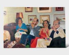 Darlene Kaplan New Years Party Oil Painting on Canvas - Unframed