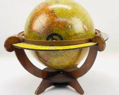 Vintage HAMMONDS Desk top Terrestrial Globe 3036 On Wood Stand